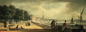Vista da cidade a partir do terraço da Somerset House de Paul Sandby