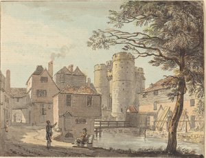Portão Oeste em Canterbury de Paul Sandby