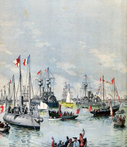 Flotilha francesa no porto de Portsmouth, 1891 de Paul Senau
