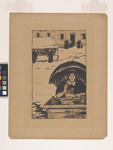 La Marchande Ambulante (A Vendedora de Rua) (litografia a cores) de Paul Sérusier