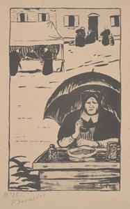 O vendedor de doces com um guarda-chuva de Paul Sérusier