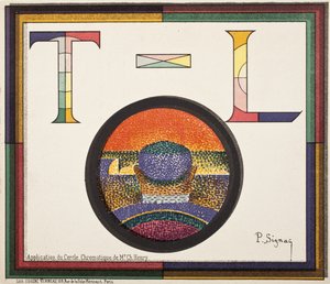Aplicação do círculo cromático do senhor Charles Henry de Paul Signac