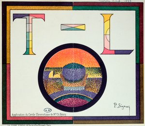 Aplicação do &39;Círculo Cromático&39; de Charles Henry, 1889 de Paul Signac