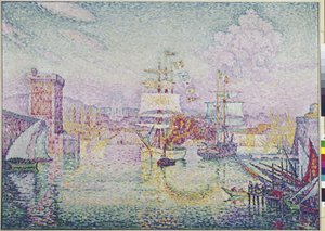 Entrada no porto de Marselha (óleo sobre tela de Paul Signac