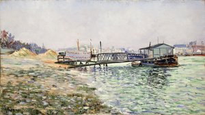 O Sena no Jardin des Plantes, 1884 de Paul Signac