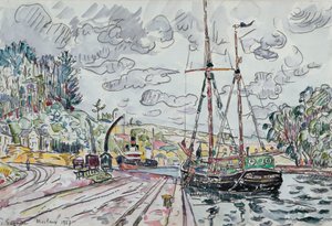Paisagem em Pontrieux, 1927 de Paul Signac