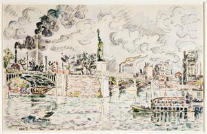 A ponte de Grenelle em 1927. de Paul Signac
