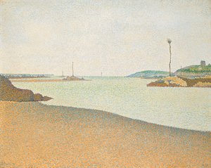 Les Balises, Saint-Briac, 1890 de Paul Signac