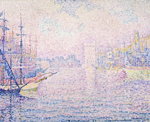 Porto de Marselha, Névoa da manhã, 1906 de Paul Signac