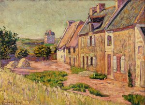 Saint-Briac, pátio na cidade de Hue, 1885 de Paul Signac