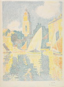 Saint-Tropez: The Port, 1897-1898. de Paul Signac
