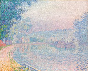 Samois, La Berge, manhã, 1901 de Paul Signac