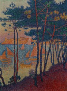 Velas e pinheiros de Paul Signac