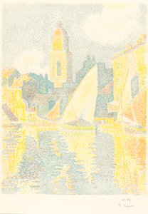 St. Tropez: O Porto (Saint-Tropez: Le port) de Paul Signac