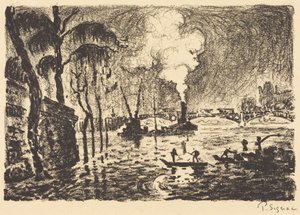 O Sena em cheia em 1910 de Paul Signac