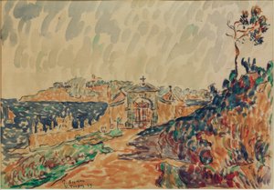 Vista da baía de Saint-Tropez de Paul Signac