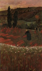 A colheita do trigo sarraceno, 1899. de Paul Sérusier