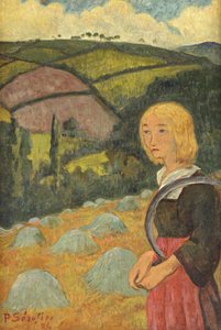 Jovem bretão e palheiros, 1924 de Paul Sérusier