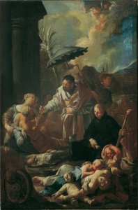 São Francisco Xavier entre os doentes da peste de Goa
