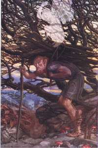 E ainda assim eu preciso amaldiçoar, ilustração de The Tempest, 1908 de Paul Vincent Woodroffe