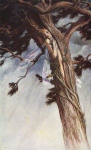 A Tempestade de William Shakespeare, Ato I, Cena 2 (lito colorido) de Paul Vincent Woodroffe