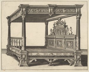 Cama de dossel de Verscheyden Schrynwerck ... [Vários carpinteiros ...], 1658.