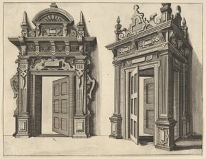 Dois portais de madeira de Verscheyden Schrynwerck ... [Plusieurs Menuiseries ...], 1658.