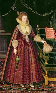 Retrato de uma senhora, possivelmente Elizabeth, condessa de Kellie, c.1619-20 (óleo sobre tela) de Paul van Somer