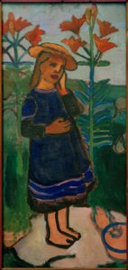Elsbeth entre lírios de fogo de Paula Modersohn Becker