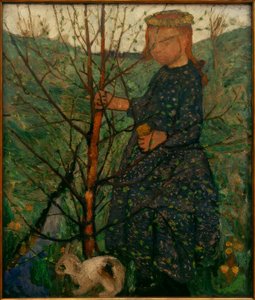 Criança com coelho de Paula Modersohn Becker