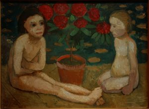 Arquivo de duas crianças sentadas de Paula Modersohn-Becker