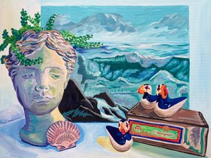 Natureza morta eclética com motivos marinhos de Pauline Wegman | Key and Sea Creative