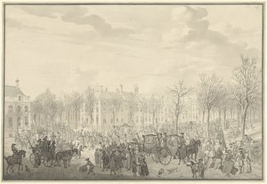 Chegada do príncipe William V em Haia, 10 de novembro de 1762 de Paulus Constantijn la Fargue (possibly)