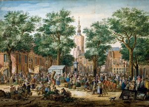 O grande mercado verde de Haia, 1769