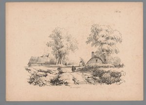 Paisagem com duas casas e duas figuras numa estrada
Estudos da paisagem por Paulus Lauters (título da série)
Nouvelle suite de 40 études de paysages par P. Lauters (título da série)