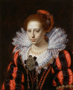 Retrato de uma jovem senhora de Paulus Moreelse