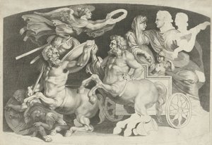 Camee conheceu de triunfo van Germanicus em Agrippina Várias figuras de ágatas antigas, desenhadas por Pietro Paolo Rubenii (título da série) de Paulus Pontius (attributed to)