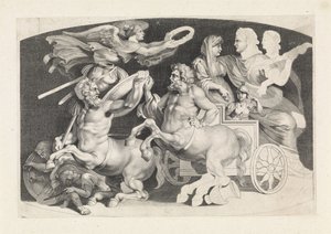 Camee conheceu de triunfo van Germanicus em Agrippina Várias figuras de ágatas antigas, desenhadas por Pietro Paolo Rubenii (título da série) de Paulus Pontius (attributed to)