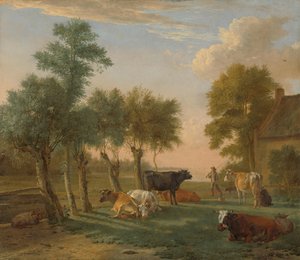 Vacas num prado perto de uma quinta
Vacas num prado perto de uma quinta de Paulus Potter