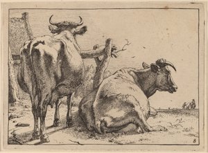Duas vacas vistas por trás de Paulus Potter