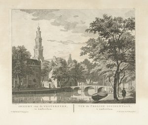 Vista do Westerkerk e Westerhal, vista do canal de Keizersgracht
Vista do Westerkerk, em Amesterdão / Vue de l