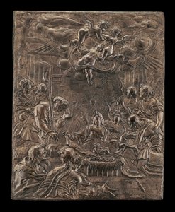 A Adoração dos Pastores, c. 15901600. de Paulus van Vianen
