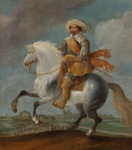 Príncipe Frederik Hendrik em Horseback fora das Fortificações de 