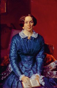 Retrato de Elizaveta Petrovna Zhdanova (1818-1855) 1846-47 (óleo no cartão)