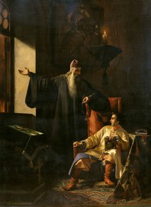 Ivan o Terrível e o padre Silvestre durante o Incêndio de Moscou em 1547