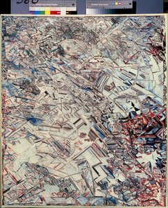 Composição. Pintura de Pavel Nikolayevich Filonov (1883-1941), óleo sobre tela, arte russa, vanguarda, arte abstrata. Museu Estatal Russo, São Petersburgo. de Pawel Nikolajewitsch Filonow
