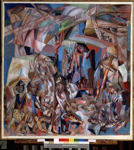"Le bateau de peche" (Um barco de pesca) Peinture de Pavel Nikolayevich Filonov (1883-1941) 1913-1914 Museu Estatal Russo, São Petersburgo de Pawel Nikolajewitsch Filonow