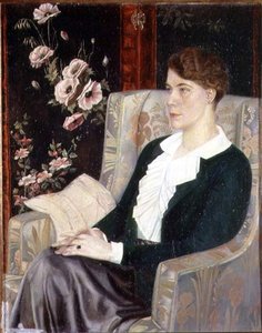 Retrato de Evdokiya Nikolaevna Glebova, a Irmã da Artista de Pawel Nikolajewitsch Filonow