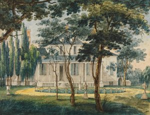 Uma residência de campo, possivelmente a casa de campo do General Moreau em Morrisville..., 1811-ca. 1813.