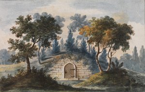 Tumba do General Washington em Mount Vernon Cópia após gravura em The Port Folio..., 1811-ca.1813. de Pavel Petrovic Svin